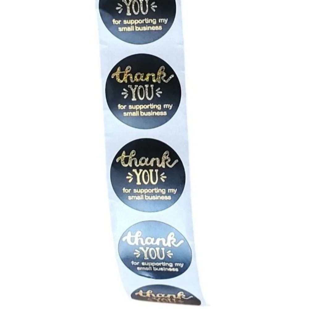 3-Pack 500 Thank You for Supporting My Small Business Sticker 1 Inch Labels 1500